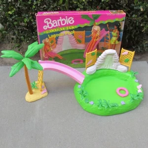 Barbie Doll Hawaiian Fun Lagoon Pool Beach Playset Mattel Box #7260 Vintage 1991 - Picture 1 of 17