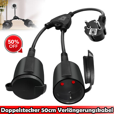 ReceptXtenders Steckdosen-Verlängerung – 3/8 Zoll, 2-Gang, 5er-Pack, UL-gelistet, Für Elektroboxen