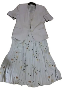 LADIES POWDER BLUE JACKET & SKIRT SUIT BY MISS SMITH SIZE 16 EXC.COND. - Picture 1 of 2