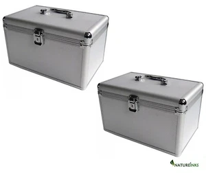 2 Mediarange Aluminium 200 CD DVD DJ Aufbewahrung Flight Case nummerierte Hüllen BOX75 - Bild 1 von 4