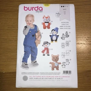 New Burda Sewing Pattern Kids Cuddly Toys No. 6395 - Picture 1 of 2