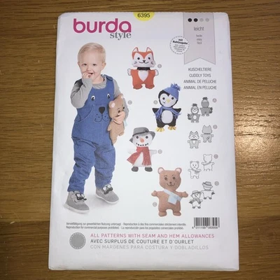 New Burda Sewing Pattern Kids Cuddly Toys No. 6395 - Image 1 of 2