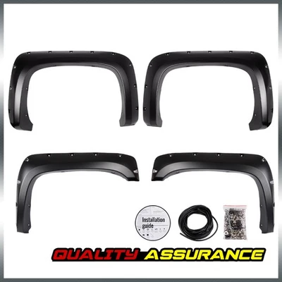 FENDER FLARES BOLSILLO REMACHE ESTILO APTO PARA SILVERADO 1500 2500HD/3500HD 2007-2013 Foto 1 de 4