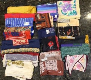 Vintage Posten 21 meist Seidentücher Designer Echo Sacha Klein Claiborne Dior Oscar++ - Bild 1 von 17