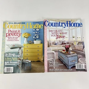 Country Home Magazines Lot of 2 March 2008 Special Bed & Bath & 2014 - Picture 1 of 6