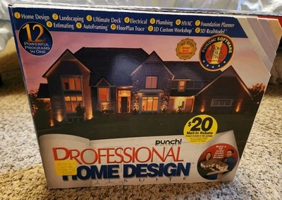 💥2000 Punch Professional Home Design Suite Platinum Version 12 PC DVD-ROM - New - Image 1 of 4