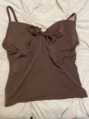 Victoria Secret Top de Natación Tankini 38C Marrón Sujetador con Lazo Ajustable Acolchado Verano Foto 1 de 4