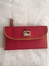 Dooney & Bourke Continental Cherry Wallet With Beige Trim NWT Free Shipping