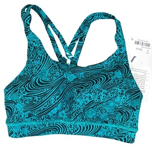 Lululemon Energy Bra Nulux Green Foliage Size 4 Cup B/C - Picture 1 of 4