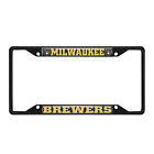 Fanmats MLB Milwaukee Brewers Black Metal License Plate Frame Del. 2-4 Days