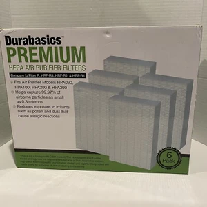 Durabasics Premium White HRF-R3 Compatible Hepa Air Purifier Filters Pack Of 6 - Picture 1 of 6
