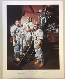 Foto vintage NASA 11x14 a colori 68-HC-730 equipaggio Apollo 8 primi uomini a orbitare sulla luna - Foto 1 di 4