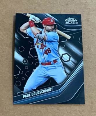 2023 Topps Chrome Black 4 Paul Goldschmidt St. Louis Cardinals Baseball Card - Image 1 of 2