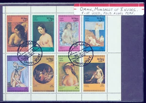 WORLD STAMPS AJMAN & OMAN 3 SHEETS OF VARIOUS FIGURES (T704/12/13) Plus Bonus - Picture 1 of 8