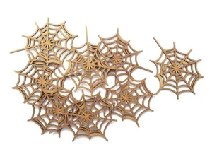 Spider's Web Halloween Wooden Decoration Blank Craft Shape MDF Embellishment - Picture 1 of 4