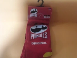 Calcetines Pringles Print Novedad Crew - Para hombres Talla 6-12 1 par NUEVOS SIN USAR - Imagen 1 de 2