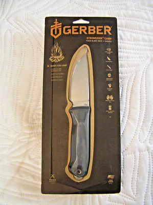 Gerber Strongarm Camp Fixed Blade Knife Plus Sheath 420 High Carbon Steel - Image 1 of 3