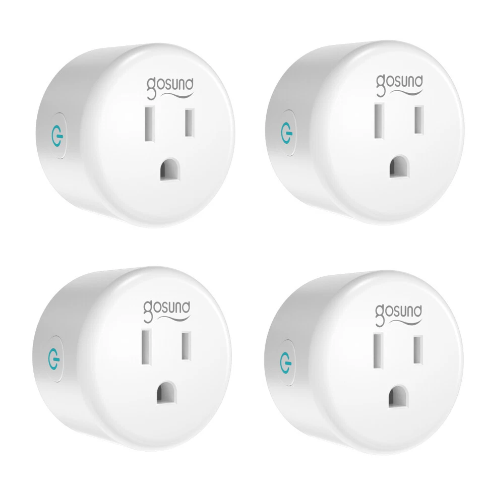 1/2/4Pcs Gosund WiFi Smart Plug Socket Outlet APP Control Work with Alexa Google