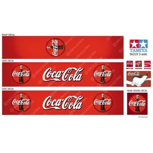 Tamiya 56319 1/14 14th Trailer Box with Roof Coca-Cola Stickers Laminated Decals - Picture 1 of 3