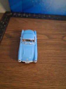 kinsmart 1957 cheve corvette 1/32 pull back baby blue mancave garage collectable - Picture 1 of 4