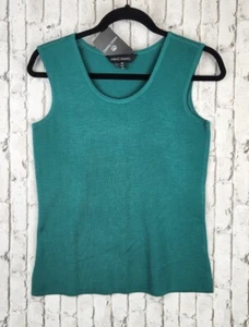 Ming Wang Green Knit Tank Top Mid-Length Women's Size XS NWT - Picture 1 of 4
