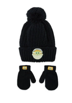 The Mandalorian Baby Yoda Star Wars Niño Unisex Sombrero y Mitón Set 2T-5T Nuevo Foto 1 de 3
