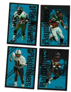 (4) 1996 Topps Finest PLAYMAKERS Jets Dolphins Saints 49ers ECCELLENTE - Foto 1 di 2