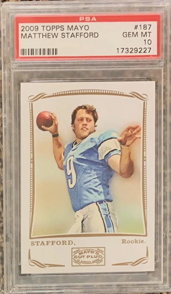2009 Topps Mayo #187 Matthew Stafford PSA 10 Rookie RC - Image 1 of 1