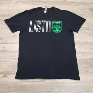 Austin FC Listo Shirt Mens M Black MLS Soccer Short Sleeve - Picture 1 of 8