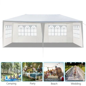 Outdoor Party Tent w/4 Sidewalls Waterproof Canopy Party Patio Wedding Gazebo US - Picture 1 of 17