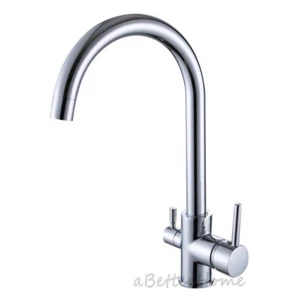 Modern Kitchen Sink Water Purification Faucets One Hole 3 Way Swivel Mixer Tap - Picture 1 of 6