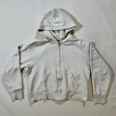 UNIQLO Women’s Full Zip Hoodie Size Large Sweatshirt Oversized Off White Cream - Image 1 of 4