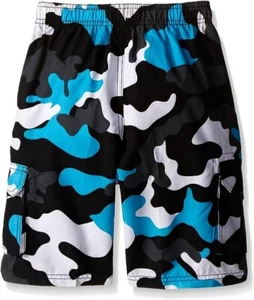 Kanu Surf Boy Specter Quick Dry UPF 50+ Beach Swim Trunk Aqua Blue Camo S(4) - Picture 1 of 9