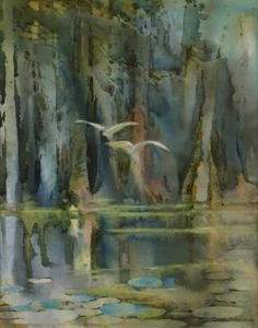 Impresión en lienzo Alice Ravenel Huger Smith In The Great Blake Reserve 16 x 20 - Imagen 1 de 4