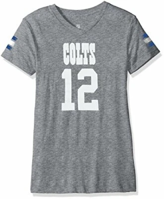 NFL Niñas 7-16 Andrew Luck Indianapolis Colts Niñas - Rayas Principales Cuello en V Juego... Foto 1 de 2