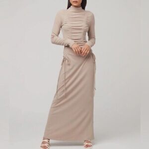 Zahraa the label Maryam Knit Dress  - Beige Size S