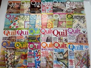 LOT 24 Quilting Magazines Qilter's World Newsletter Quilt Sewing Patterns Crafts - Picture 1 of 6
