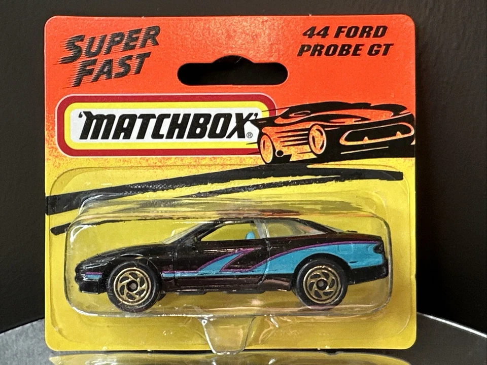 Matchbox Ford Probe GT 1993, MB 44, negro, tarjeta corta 1/64 Foto 1 de 1