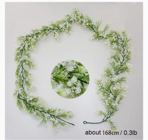 Artificial Flowers Garland 5.5Ft Faux Baby Breath Flower Vine Used For Wedding - Picture 1 of 6