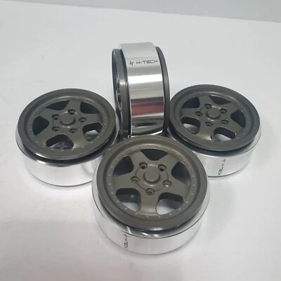 4PCS CNC Aluminum "Custom 1.9inch" Beadlock Scale Wheels for 1/10 RC Crawler - Image 1 of 4