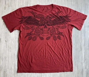 Xtreme Couture Red Mens Tshirt Skull XL - Picture 1 of 5