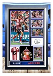 308 luke o`nien sunderland signed a4 photograph framed unframed great gift pp + - Picture 1 of 5