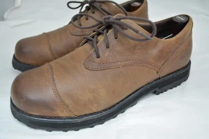 Mens KEEN The 59 Oxford Brown Leather Lace Up Shoes Size 9.5 - Picture 1 of 9