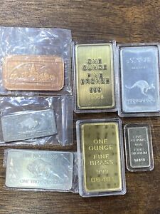 Mixed Lot Titanium, Brass, Bronze, Niobium, Zinc, Nickel Bullion!  No Reserve