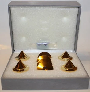 BBC Gold Audio Isolation Metal Cones (4 pc), NEW - Picture 1 of 8