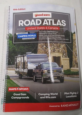 RAND MCNALLY US & CANADA ROAD ATLAS GOOD SAM 19TH EDITION ('23) GS081760_0723 RV Foto 1 de 4