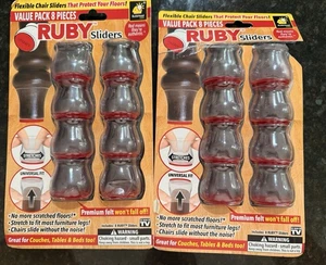 Menge 2, 8 Stck., 16 Insgesamt, Rubin Schieber Kratzer Bodenschoner, Birnenkopf.  NEU. - Bild 1 von 3