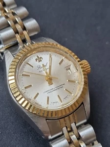Montre Mécanique Femme Royal Calendar À Réviser Fonctionne. Acier - Foto 1 di 18