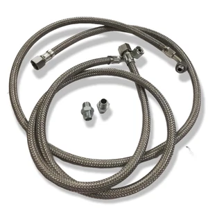 FLEXIBLE 2 PIÈCES POUR BRÛLEUR DIESEL 3/8 X 1/4 CM 120 COUDE 90° 602106 - Picture 1 of 1