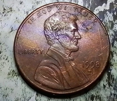 (Sept25) 1998 Error Wide A M Lincoln Cent - Image 1 of 3
